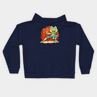 Ninja toad frog Kids Hoodie